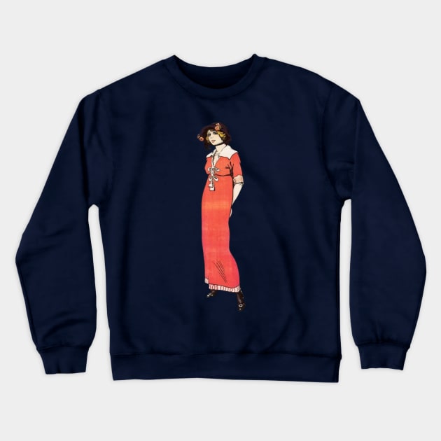 1900s woman Crewneck Sweatshirt by Donkeh23